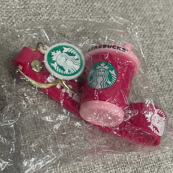 Starbucks Vibrant Pink Cup Keychain with Strap NEW - Picture 5 of 5